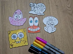 Spongebob Squarepants Coloring Craft Creative DIY