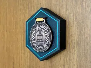 Renter-Friendly Hexagon Medal Display Holder