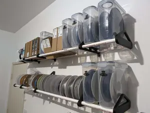Filament Spool Shelf Brackets (.5" PVC or other ~22mm Pipe)