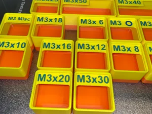 M3 Metric Bolt Storage bins gridfinity with pin