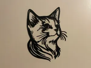 Window-Door frame-Door Sign-Wall Art Cute Cat Head