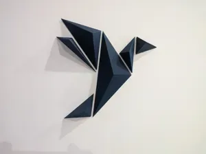 Origami Crane Geometric Wall Sign