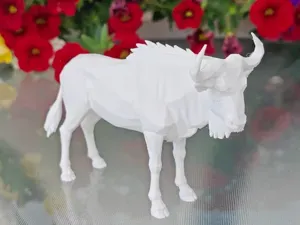 Geometric Low Poly Gnu Figurine