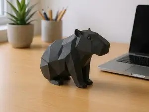 Low Poly Capybara Decoration Figure