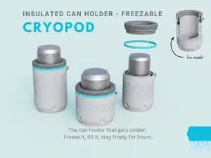 CryoPod Insulated Can Holder Freezable Parametric