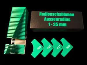 Radiusmesslehre Außen Radienschablonen 1-35mm