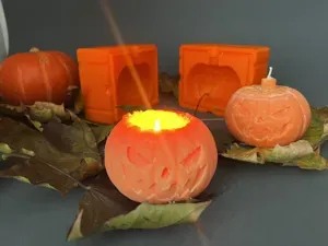 Halloween Pumpkin Candle Mold – 2-Part DIY