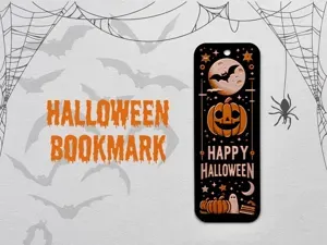 Halloween Bookmark: Spooky Design & Easy Print