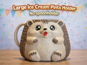 Hedgehog Ice Cream Pints Holder No Spoonholder