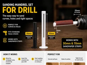 grinding/Sanding Mandrel Set for Drill