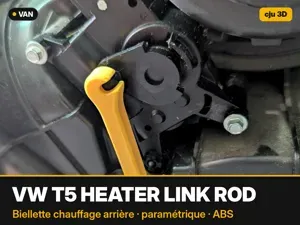 VW T5 Rear Heater Link Rod – parametric