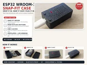 ESP32 WROOM-32 Snap-Fit Case – USB-C