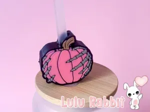 Spooky Pumpkin Straw Topper