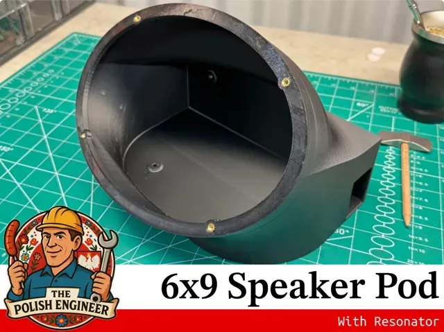 6x9 speaker pod with resonators