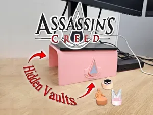 Assassin's Creed Monitor Riser with Hidden Vaults