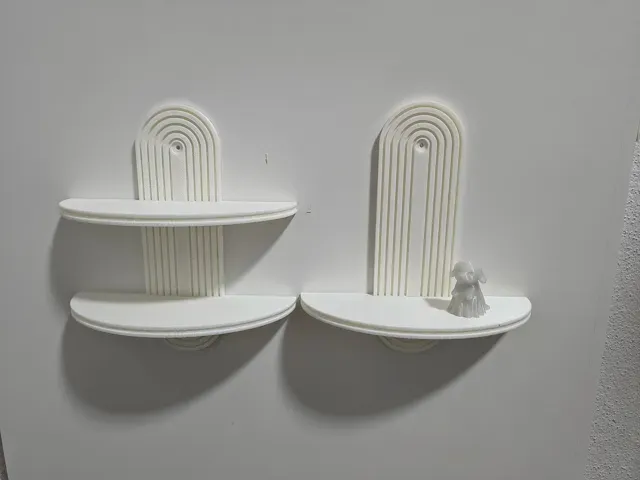 Arched Wall Shelf Set – 1 & 2 Tier Display Shelves — Фото 4 из 5