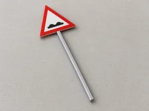 German Sign VZ 112 Uneven Road - 6 Scales
