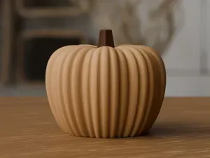 Ribbed Autumn Pumpkin | Halloween Decor