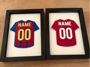 Football Soccer Shirts & Frame Custom Name Number