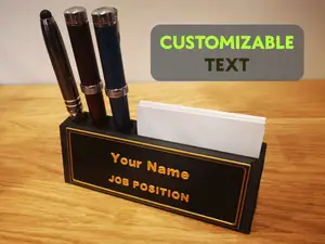 Executive Desk Organizer - Customizable Nameplate