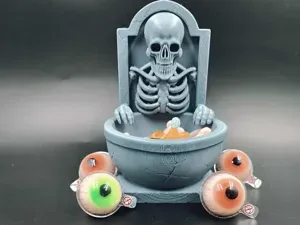 Graveyard Skeleton Candy Bowl – Spooky Halloween