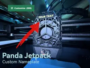 Panda Jetpack - Fully Customisable Nameplate