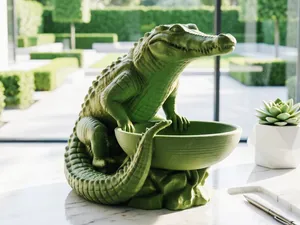 Crocodile Catch-All Tray & Desk Organizer #056