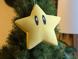 Mario Star Christmas tree ornament (No AMS)