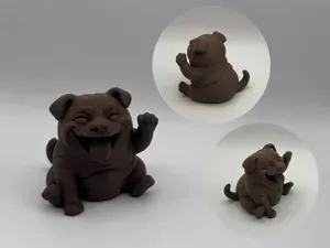 Laughing Fat Dog – chibi happy pup