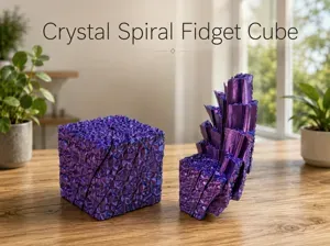 Crystal Spiral Fidget Cube