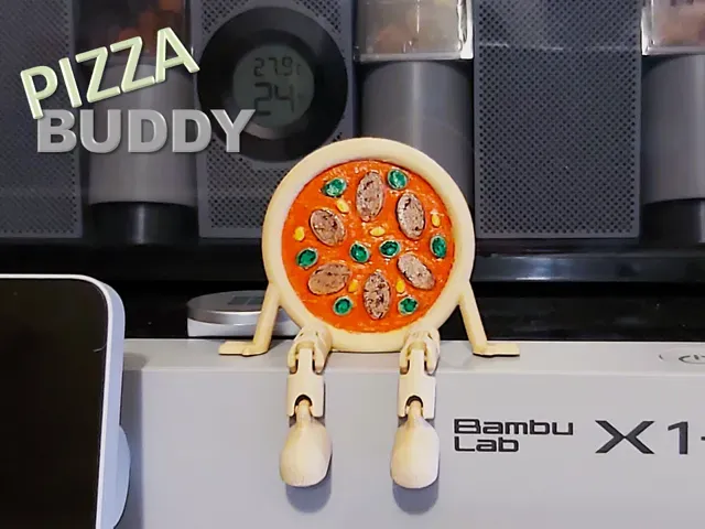 Pizza with articulated flexy legs - pizza buddy