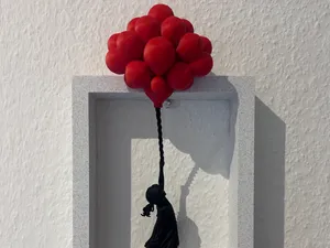 Floating Balloon Girl - Banksy Inspired Art