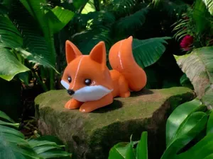 Precioso Zorro naranja en miniatura