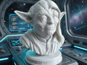 Yoda vs Emperor Palpatine Split-Face Bust