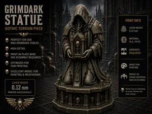Grimdark Gothic Statue – Wargaming Terrain