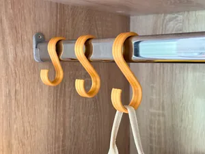 S Hook | Bag & Belt Holder | Closet Hook | 3 Sizes