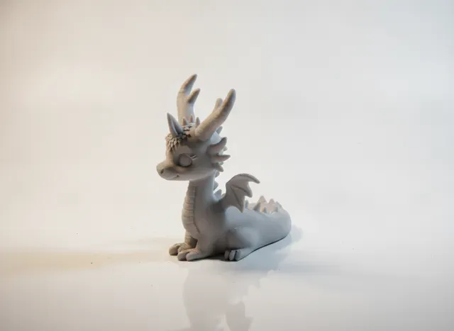 Cute Dragon Figurine Chibi Fantasy 3D Printable — Фото 2 из 2