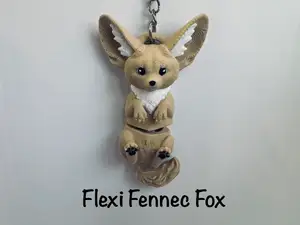 Flexi Fennec Fox Keychain