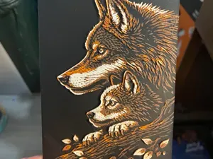 Wolf and Pup Hueforge