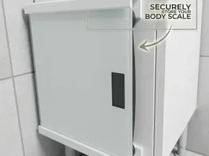 Bathroom Scale Holder for Cabinet Door