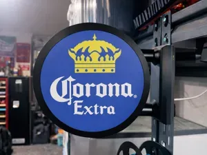 Corona Pub Sign – 2-Sided 3D Printed Garage