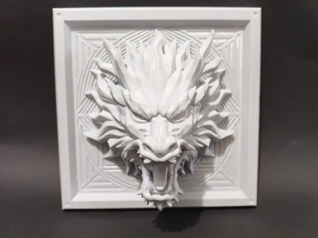 Majestic Dragon Head 3D Wall Relief — Фото 3 из 3