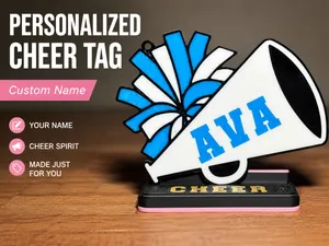 Personalized Cheer Name Tag | Cheerleader Bag Tag