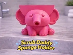 Barney the Elephant Scrub Daddy Holder