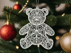 Christmas Ornament Detailed Teddy Bear