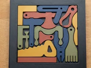 Puzzle de Herramientas estilo montesori