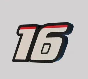 Ferrari Charles Leclerc Number 16 Lightbox Light box Led F1 Logo Wall