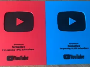 YouTube Playbutton - Customizable (1k, 10k,100k)