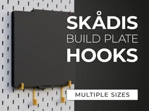IKEA Skadis build plate hooks