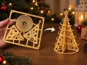 Christmas Tree Kit Card – Spiral Tree Decoration